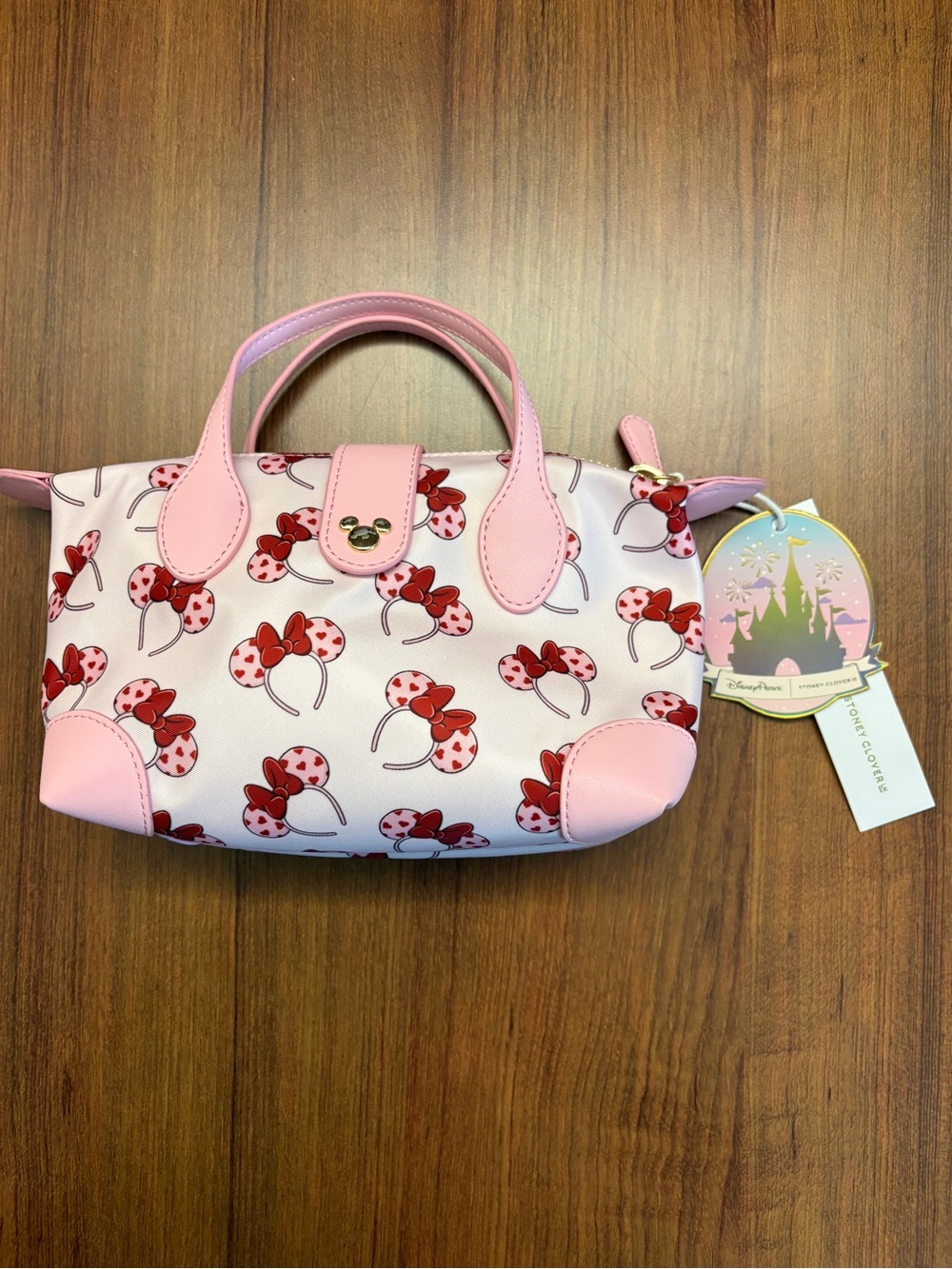 Stoney Clover Lane Pink Minnie Bow Mini Satchel
